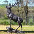 Garden Decoration high quality bronze life size elk garden art sculpture